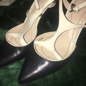 Black& cream heels